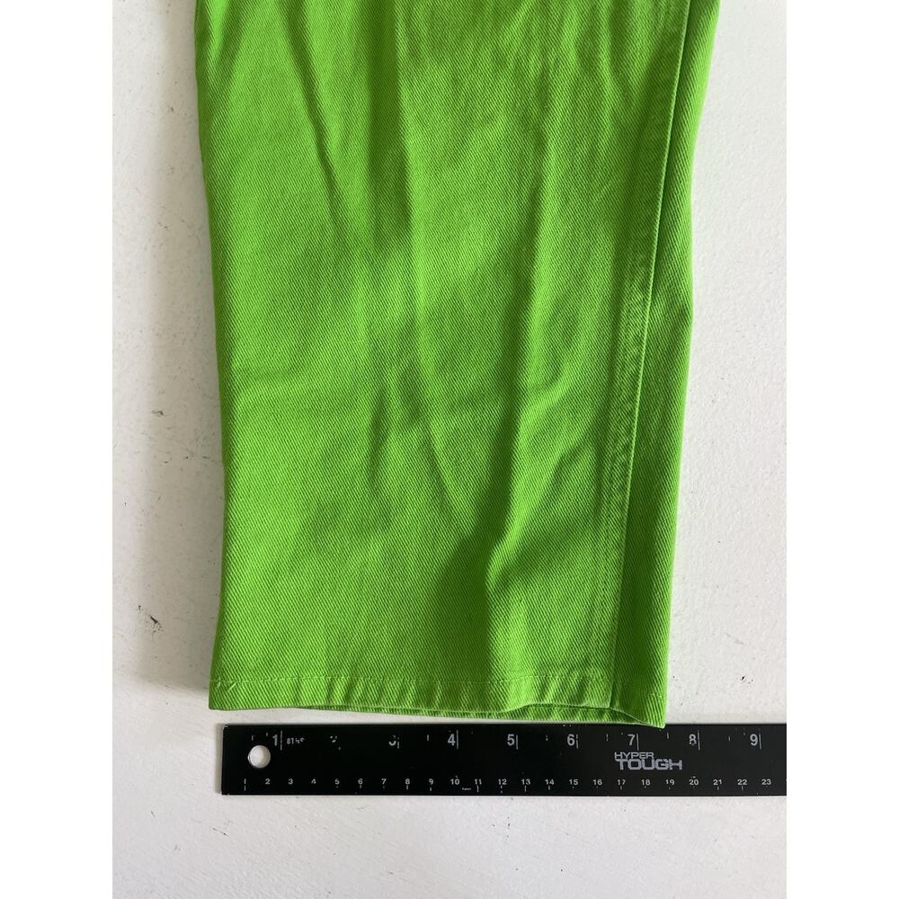 Vintage WATCH L.A. Overalls Womens XL Cotton Denim Jeans GREEN Bibs USA 90s - Picture 7 of 13